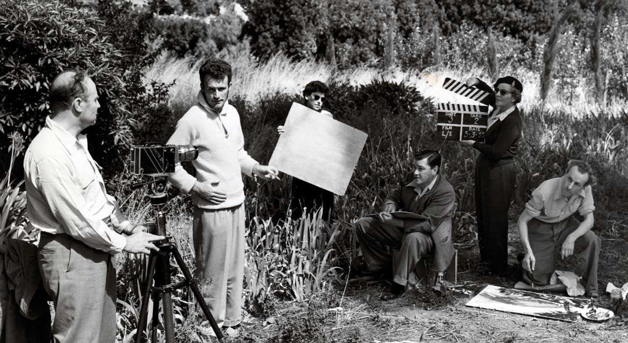 Film crew and artists making the film 'Painting' [SLSA: PRG 919/11/221/1]