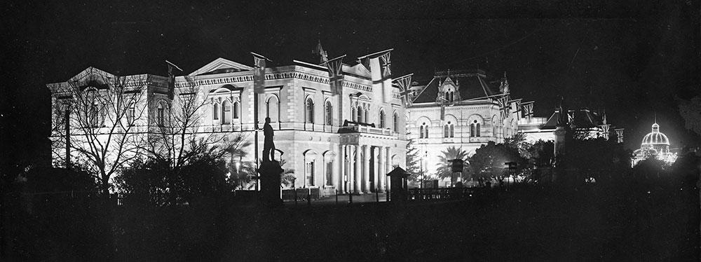 Lights along North Terrace, Adelaide. SLSA: PRG 280/1/26/43