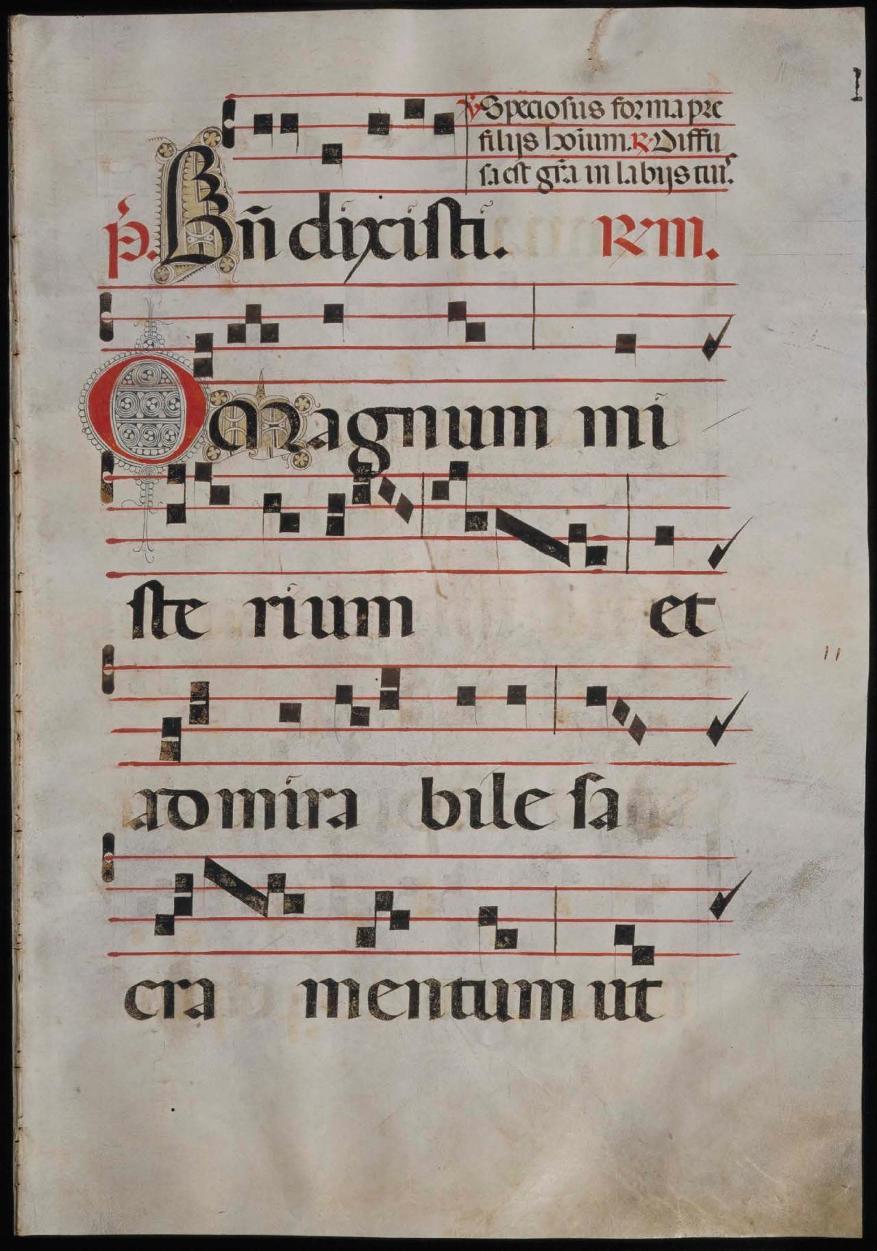 Page 21 of the Antiphonal illuminated manuscript