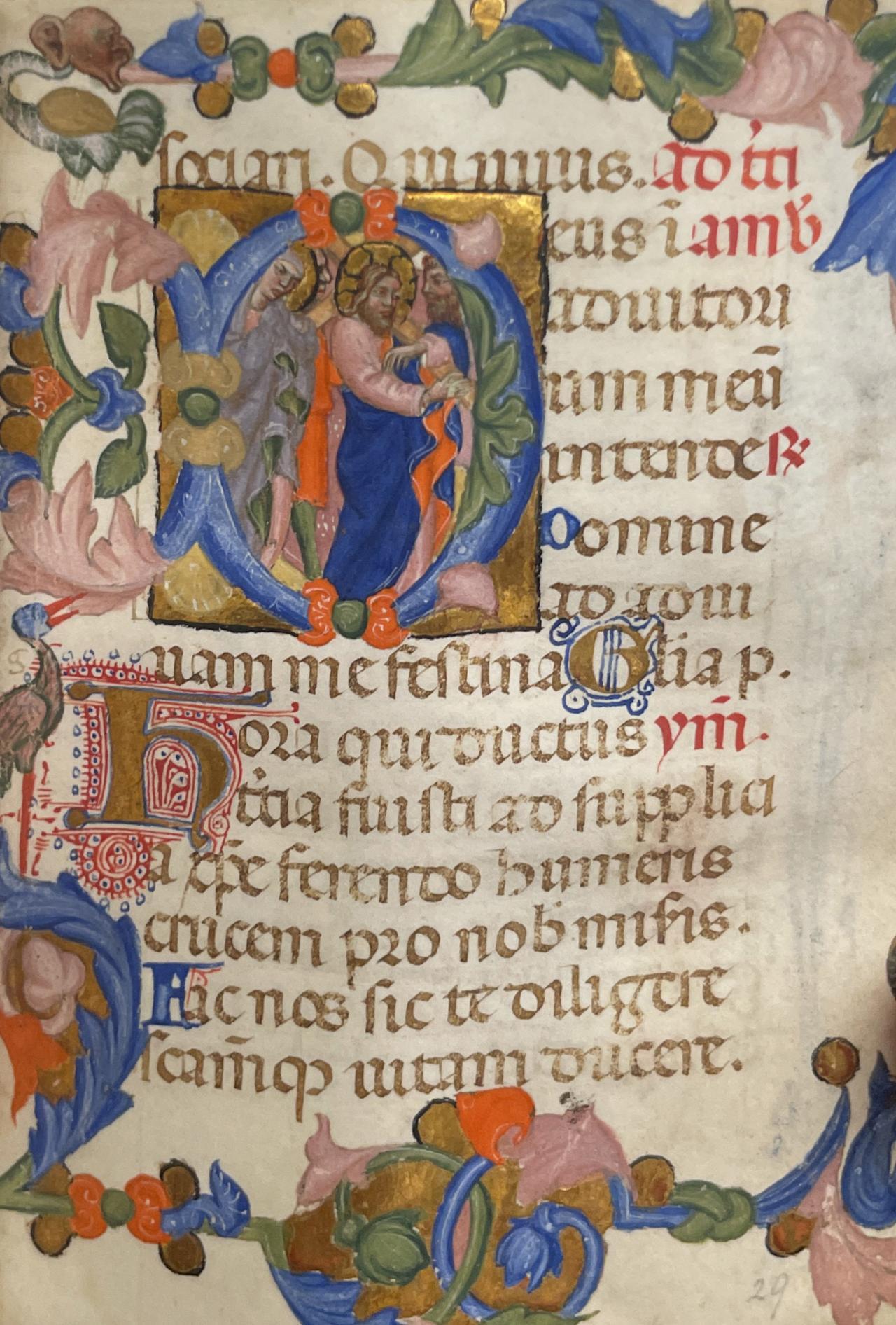 Illustration in the Italian Book Of Hours, a small prayer book.