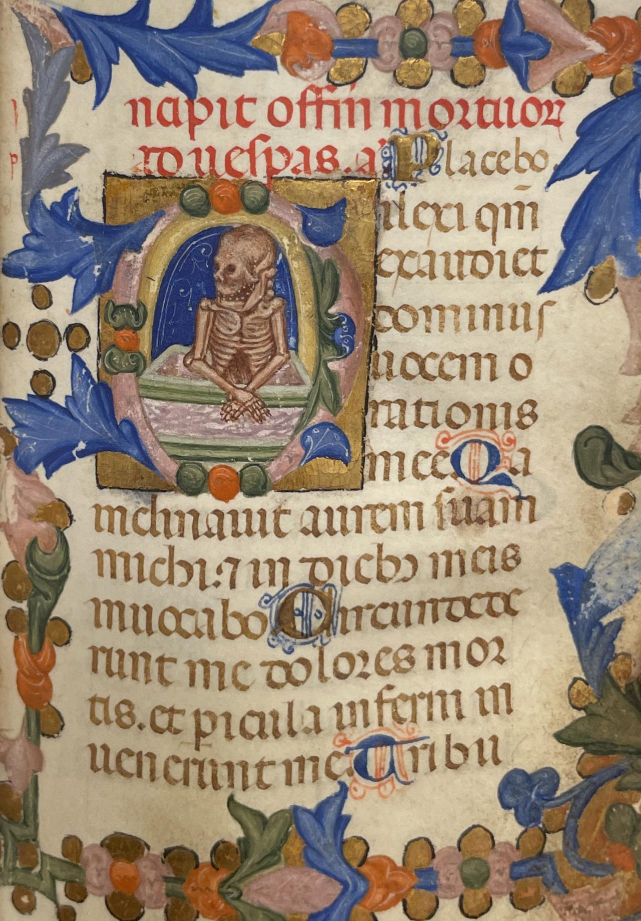 Illustration in the Italian Book Of Hours, a small prayer book.