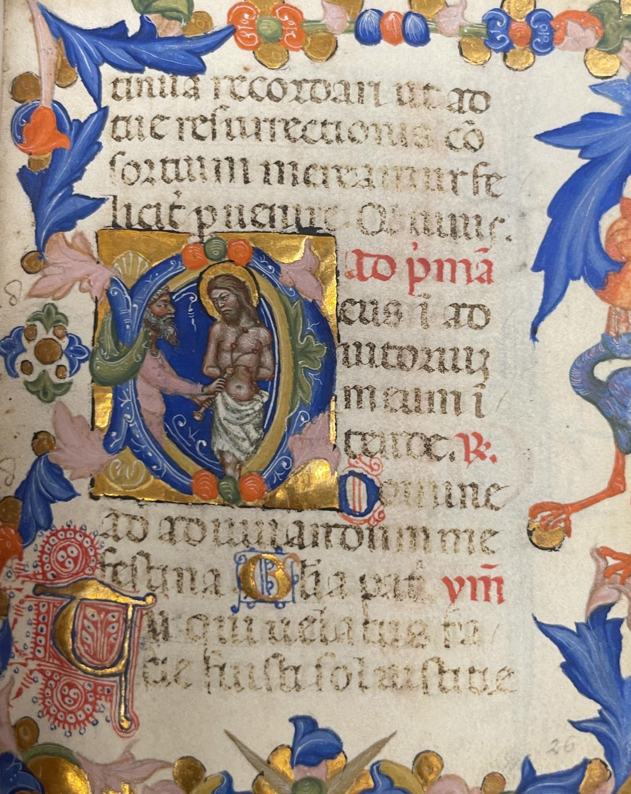 Illustration in the Italian Book Of Hours, a small prayer book.