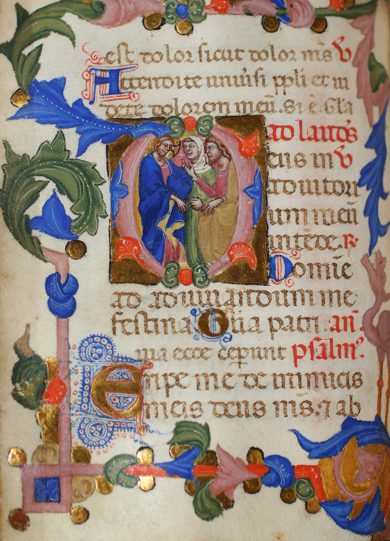 Illustration in the Italian Book Of Hours, a small prayer book.