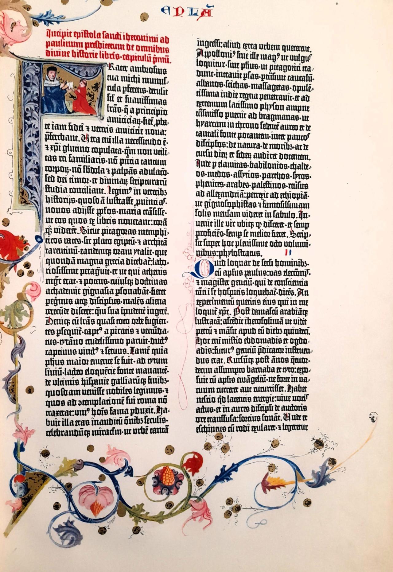 An example of the Gutenberg initial illumination.