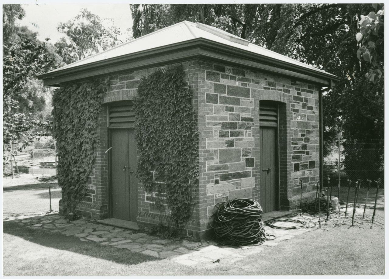 The Old Morgue Building in the Adelaide Botanic Gardens. SLSA: B 71766/20