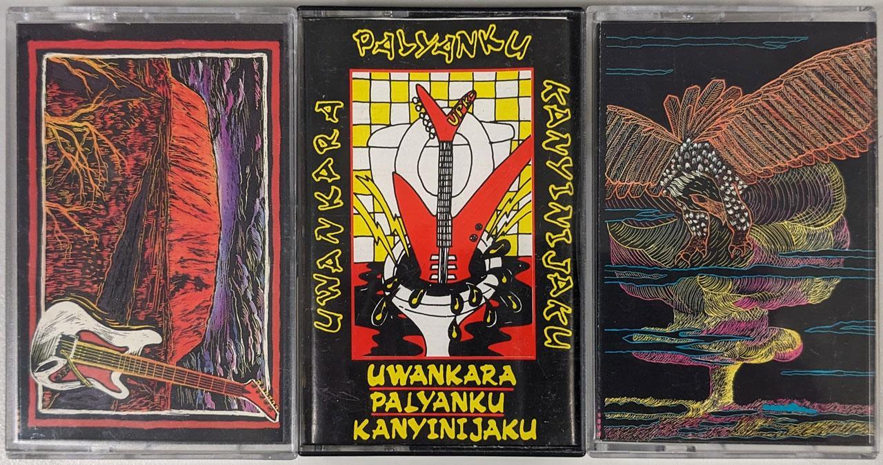 Cassette Tape covers of South Australian Indigenous Rock Bands