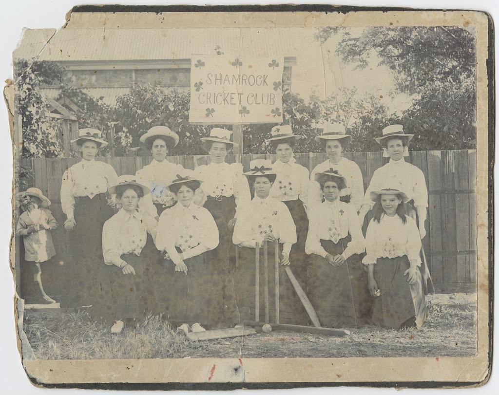 Group photograph of the Cockburn Ladies' Cricket Club, 1907. SLSA: B 71620