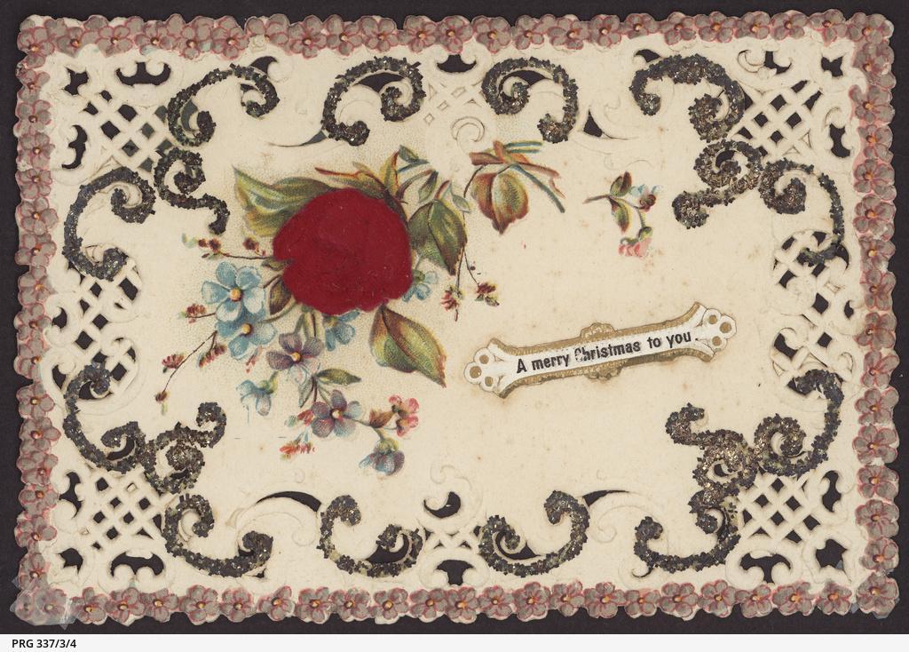 Red rose 'A merry Christmas to you'. SLSA: PRG 337/3/4