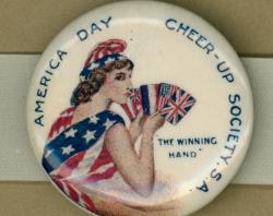 Cheer Up Society America Day badge SLSA: PRG/903/1/192