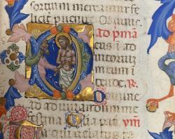 Illustration in the Italian Book Of Hours, a small prayer book.