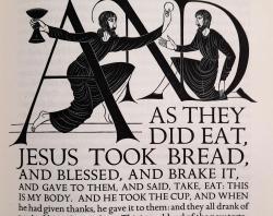 An example of an illustration with the word AND by Eric Gill.