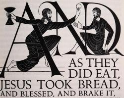 An example of an illustration with the work AND by Eric Gill.