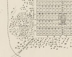 Plan of Adelaide, cropped to show the cemetery