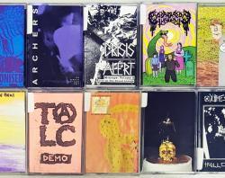 Cassette tapes of local South Australian bands in State Library SA's collection.