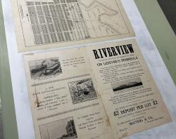 A cadastral map of land subdivision 'Riverview' on the Lefevre Peninsula, 1919. SLSA: zgmp 830.9 bjc-b Taperoo 1919