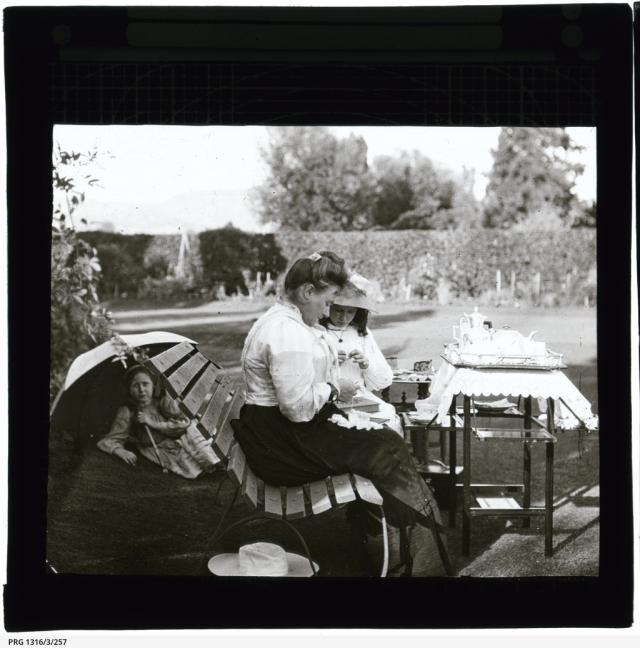 Woman on Garden Bench