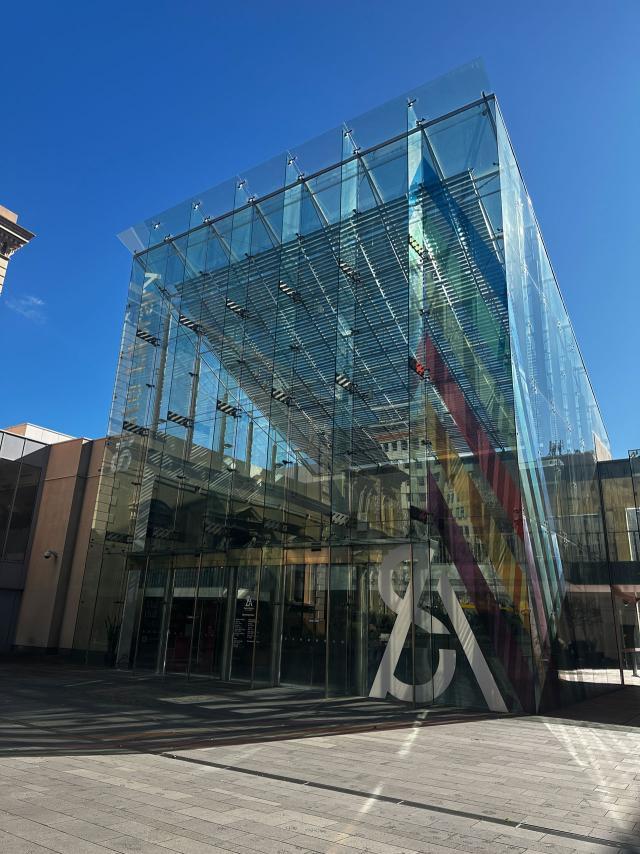 State Library of SA Glass Foyer entrance.