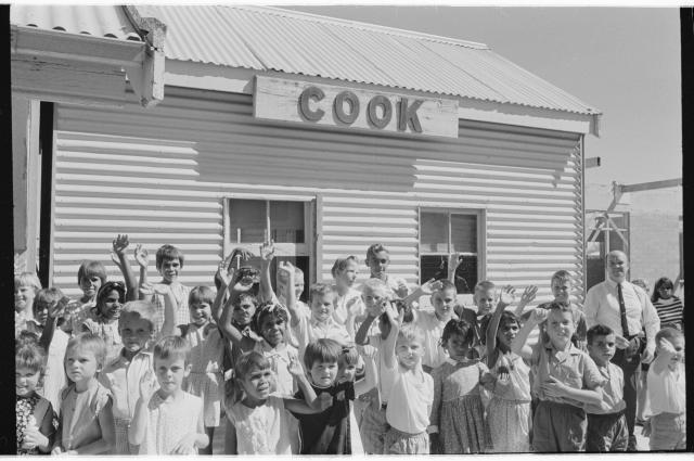 NAA School children wave goodbye 