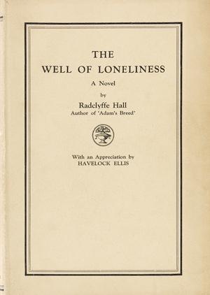 Book cover - The Well of Loneliness