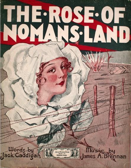 Sheet music cover of Australian patriotic  song 'The Rose of No Man's Land' A